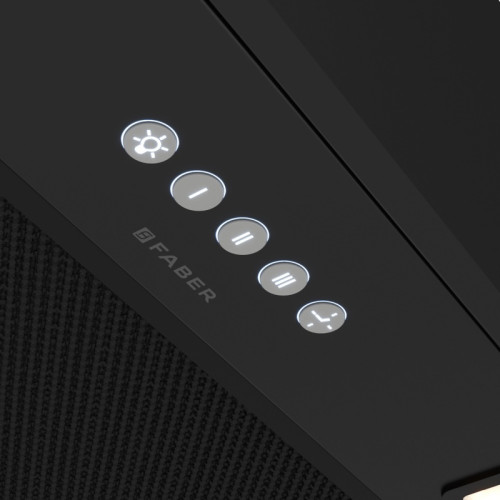 Встраиваемая вытяжка Faber/ BETTER, SCATOLA BK A60, встраиваемая, 60 см, 1000 м3/ч, электронное управление, LED освещение, уровень шума 36-57 дБ, цвет черный