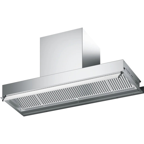 Встраиваемая в шкаф вытяжка Faber/ BETTER, IN-NOVA ZERO DRIP LITE A90, полновстраиваемая, ширина 90 см, 710 м3/ч, сенсорное управление, 49дБ, LED освещение, нержавеющая сталь/белое стекло