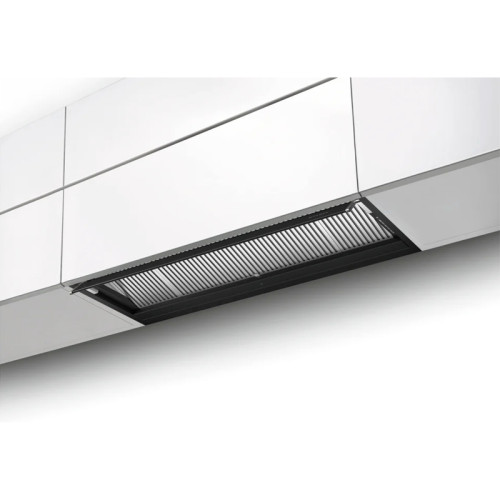 Встраиваемая в шкаф вытяжка Faber/ BETTER, IN-NOVA ZERO DRIP LITE A90 BK, полновстраиваемая, ширина 90 см, 710 м3/ч, сенсорное управление, 49дБ, LED освещение, черный матовый/тонированное стекло