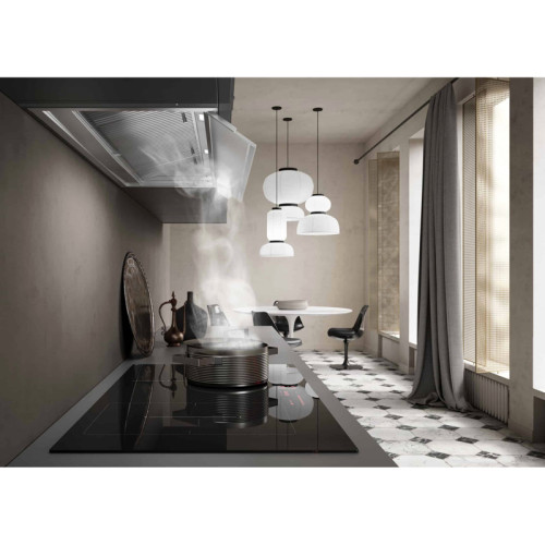 Встраиваемая в шкаф вытяжка Faber/ BETTER, IN-NOVA ZERO DRIP LITE A120, полновстраиваемая, ширина 120 см, 710 м3/ч, сенсорное управление, 49дБ, LED освещение, нержавеющая сталь/белое стекло