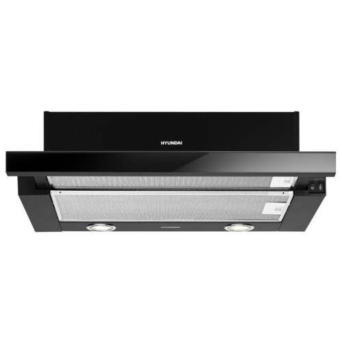 Вытяжка встраиваемая/ Вытяжка встраиваемая Hyundai HBH 6236 BG черный управление: кулисные переключатели (1 мотор)
