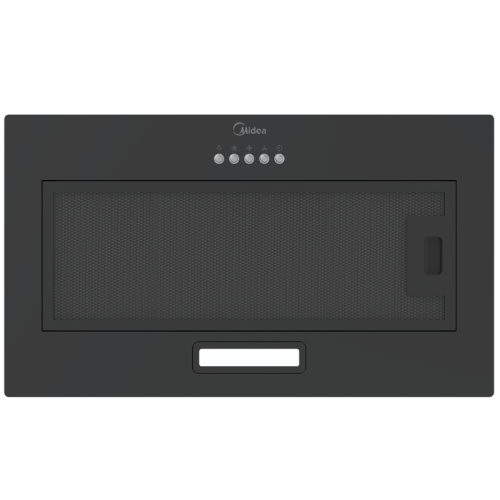 Встраиваемая вытяжка MIDEA/ Встраиваемая вытяжка MIDEA, ширина 52 см, кнопочное управление, LED освещение, 3 скорости, максимальная производительность 400 м3/ч, режим рециркуляции, угольный фильтр в комплекте, уровень шума 65 дБ, цвет черный