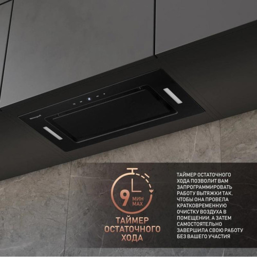 Вытяжка встраиваемая/ Вытяжка встраиваемая Weissgauff Aura 1350 черный управление: сенсорное (1 мотор)