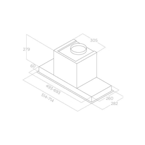 Встраиваемая вытяжка ELICA/ Встраиваемая вытяжка ELICA HIDDEN ADV PLUS @ BLGL/A/72-PRF0184107A Встраиваемая вытяжка ELICA, 72 см, LED освещение, электронное управление, 1300 м3/ч, 3 скорсти, интенсивный режим, периметральное втягивание, индикация обслужив