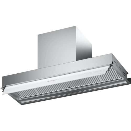 Встраиваемая в шкаф вытяжка Faber/ BETTER, IN-NOVA ZERO DRIP PLUS A60, полновстраиваемая, ширина 60 см, 710 м3/ч, сенсорное управление, 49дБ, LED освещение, нержавеющая сталь/белое стекло