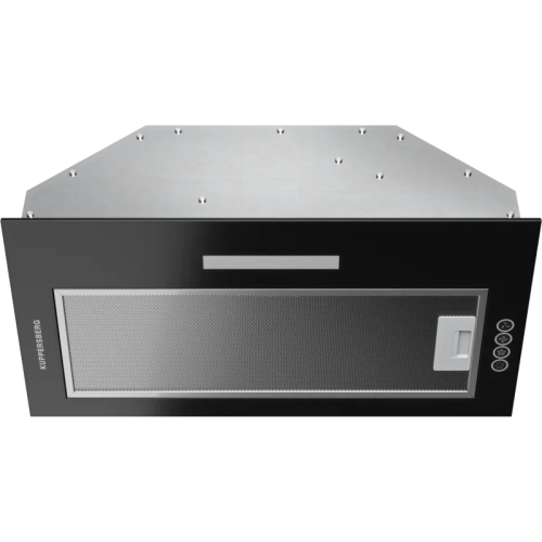 Вытяжка встраиваемая Kuppersberg/ Вытяжка встраиваемая Kuppersberg INTOUCH 60 B Встраиваемая вытяжка, ширина 54 см, отвод/рециркуляция, 650 м3/час, 3 скорости, электронное сенсорное управление, светодиодное освещение 1х5 Вт, жироулавливающий фильтр, уголь