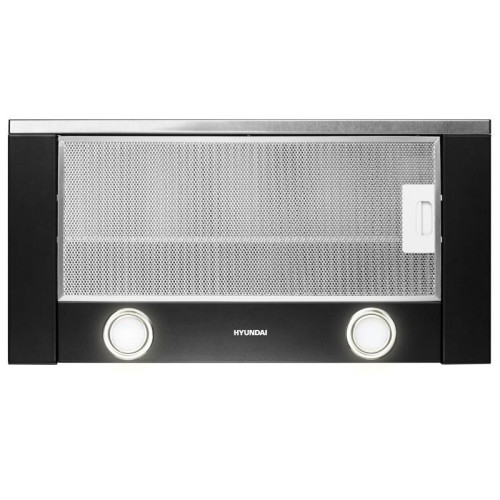 Вытяжка встраиваемая/ Вытяжка встраиваемая Hyundai HBH 6232 IX нержавеющая сталь/черный управление: кнопочное (1 мотор)