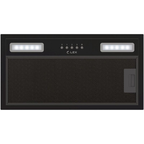 Вытяжка встраиваемая/ Вытяжка встраиваемая Lex Hyper 600 BBL черный управление: кнопочное (1 мотор)