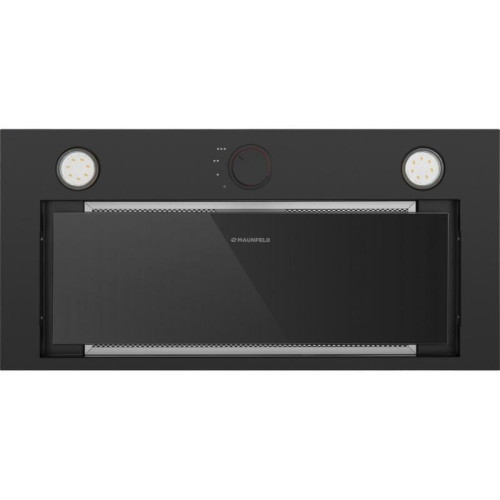 ВЫТЯЖКА MAUNFELD CROSBY HARDY 60 BLACK/ Полновстраиваемая, 60см, 1000 м3, механическое управление, LED, площадь кухни до 35м2, опция: угольный фильтр CF140C, черная