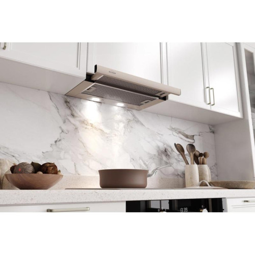 Вытяжка встраиваемая/ Вытяжка встраиваемая Elikor Интегра 45П-400-В2Л кремовый управление: кнопочное (1 мотор)