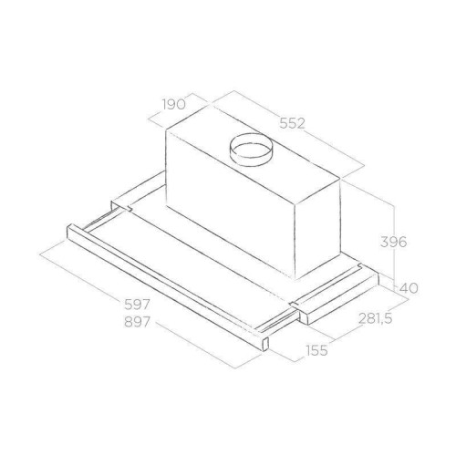 Вытяжка встраиваемая/ Вытяжка встраиваемая Elica Elite 35 GRIX/A/90 серебристый управление: кнопочное (1 мотор)