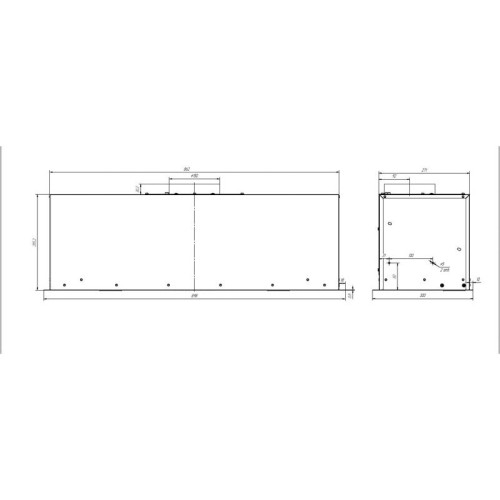 Встраиваемые кухонные вытяжки/ Вытяжка встраиваемая Cube 90П-1000-Э4Д белый SM/белый ELIKOR