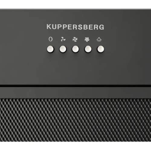 Встраиваемая вытяжка Kuppersberg/ Встраиваемая вытяжка Kuppersberg, High-Tech, 54 см, механическое управление, 3 скорости, 650 м3/ч, периметральное всасывание, LED освещение, угольный фильтр KFS-1 (опция), уровень шума 51 дБ, цвет черный