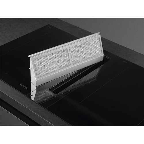 Вытяжка SMEG/ Вытяжка встраиваемая, 11,5 см, черное стекло