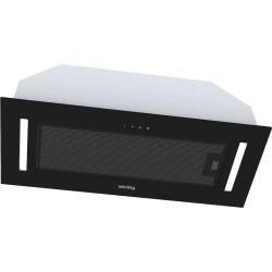 Полновстраиваемая вытяжка KORTING/ Полновстраиваемая вытяжка KORTING, 70 см, 3 режима, 550 м3/ч, сенсорное управление, таймер, воздухоотвод , рециркуляция, 1 мотор, LED освещение, угольный фильтр KIT 0271 (опция), уровень шума 54 дБ, цвет черное стекло