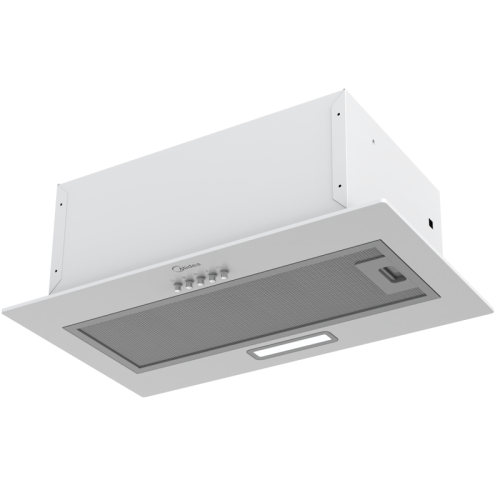 Встраиваемая вытяжка MIDEA/ Встраиваемая вытяжка MIDEA MH60I301W Встраиваемая вытяжка MIDEA, ширина 52 см, кнопочное управление, LED освещение, 3 скорости, максимальная производительность 400 м3/ч, режим рециркуляции, угольный фильтр в комплекте, уровень 