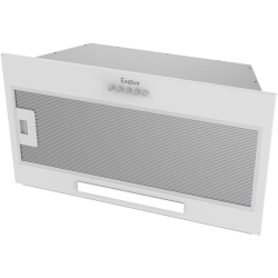 Встраиваемая вытяжка, полновстраиваемая в шкаф, 60 см, отвод/циркуляция,  механический контроль, 3 скорости работы, производительность 860 м3/ч, LED освещение, металл, белый, 520х290х176 мм.