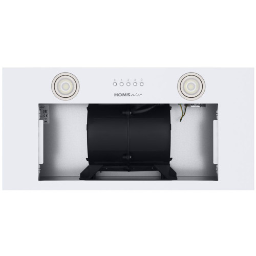 ВЫТЯЖКА HOMSair Camelia Power 60RD White/ полновстраиваемая, механическое управление, 3 скорости, 850 м3/ч, до 20 м2, LED-освещение, 60 см, белый