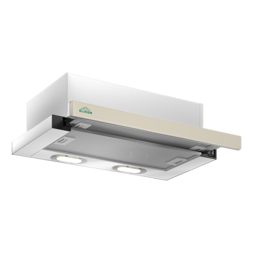Retail&Kitchen, BEST, Кухонная вытяжка ELIKOR КВ Интегра GLASS 60П-650-В2Л, белый/стекло бежевый