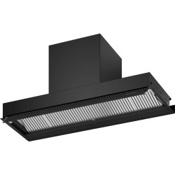 Встраиваемая в шкаф вытяжка Faber/ BETTER, IN-NOVA ZERO DRIP LITE A90 BK, полновстраиваемая, ширина 90 см, 710 м3/ч, сенсорное управление, 49дБ, LED освещение, черный матовый/тонированное стекло