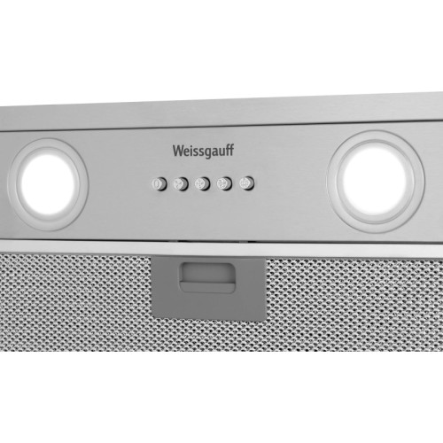 Вытяжка встраиваемая/ Вытяжка встраиваемая Weissgauff Dubhe 450 Inox нержавеющая сталь управление: кнопочное (1 мотор)