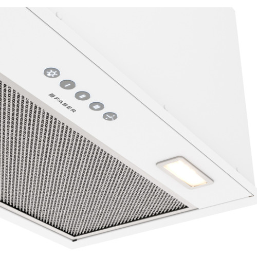 Встраиваемая вытяжка Faber/ BETTER, SCATOLA WH A60, встраиваемая, 60 см, 1000 м3/ч, электронное управление, LED освещение, уровень шума 36-57 дБ, цвет белый