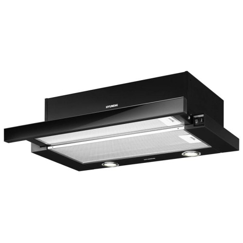 Вытяжка встраиваемая/ Вытяжка встраиваемая Hyundai HBH 6236 BG черный управление: кулисные переключатели (1 мотор)