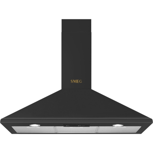 Настенная вытяжка SMEG/ Настенная вытяжка SMEG, Coloniale, 90 см, 3 скорости, слайдерное управление, LED подсветка, энергоэффективность В, уровень шума 65 дБ, цвет антрацит