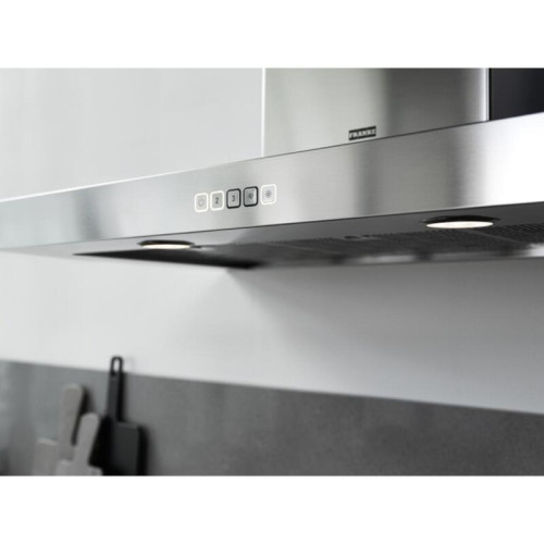 Вытяжка Franke/ BEST, Вытяжка Franke TALE 915 W XS, настенная, Т-образная, 90 см, LED освещение, 3 скорости + интенсивный режим, 780 м3/ч, энергоэффективность А++, цвет нержавеющая сталь
