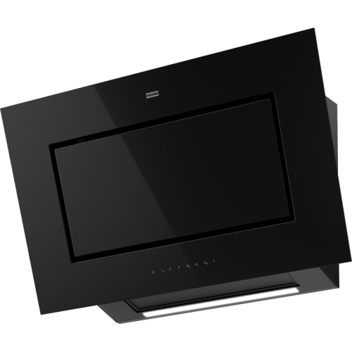 Вытяжка Franke FMY PER PRO BK F90/ Best, Настенная наклонная вытяжка Mhithos FMY PER PRO BK F90, 90 см, черное стекло, 1200 м3/ч, сенсорное управление, угольный фильтр в комплекте