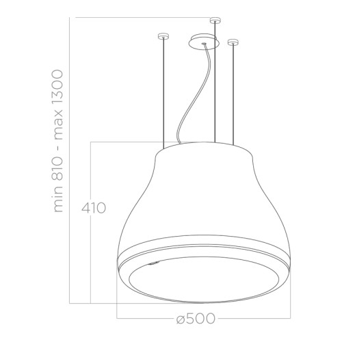 Вытяжки Elica/ Островная, 50 см, 800 м3/ч, peltrox (состаренный графит)