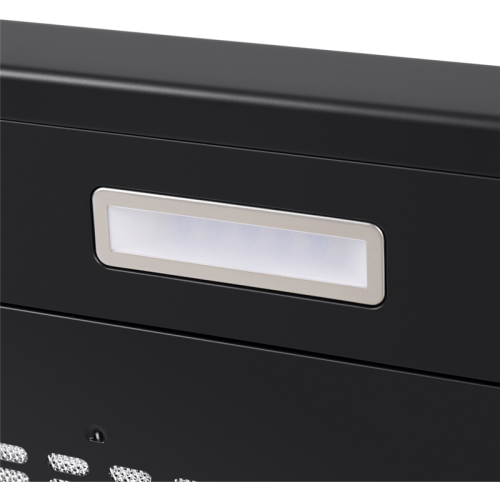 Вытяжка HOMSair HORIZONTAL 50 Black/ подвесная, ползунковое управление, 3 скорости, до 12 м2, 45 дБ, светодиодное LED-освещение, угольный фильтр CF152 (H) 1 шт, 420 м3/ч,  ШхДхВ: 500х465х80 мм,черный