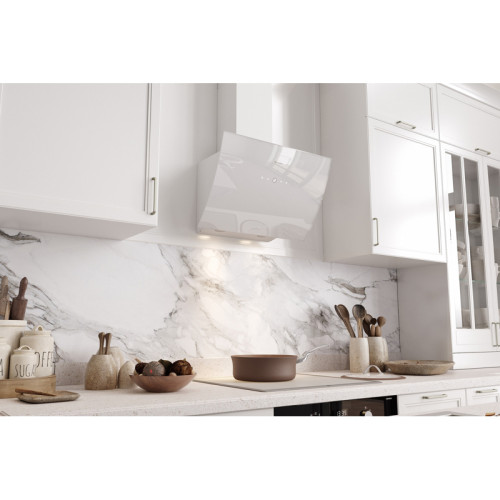 GOOD, Кухонная вытяжка ELIKOR КВ WAVE 60 WH, наклонная, 60 см, 750 м3/ч, белый