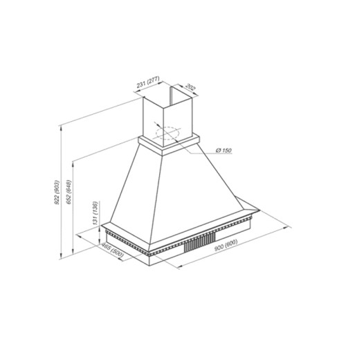 Retail&Kitchen, BEST, Кухонная вытяжка ELIKOR КВ  Даниела 90П-650-П3Д, белый муар/ясень неокр