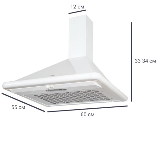 Retail&Kitchen, BEST, Кухонная вытяжка ELIKOR КВ Бьянко 60П-180-В1Л, белый/белый/белый