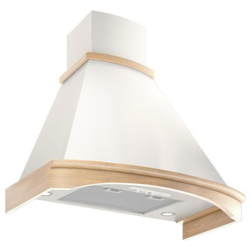 Вытяжка каминная Elikor Ротонда 90П-1000-П3Д бежевый/дуб неокрашенный управление: ползунковое (1 мотор)