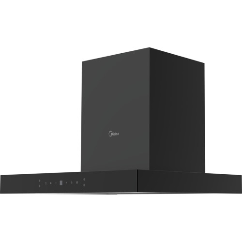 Наклонная вытяжка MIDEA/ MDK/Т-образная вытяжка MIDEA, ширина 60 см, сенсорное управление, производительность 900 м3/ч, LED освещение, 4 скорости цвет черный