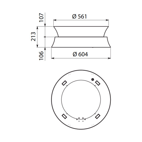 Вытяжка FALMEC DAMA IS.60 Copper, серия Circle.Tech, подвесная, 60 см, электронное управление, светодиодное освещение, периметральное всасывание, технология горизонтальной фильтрации, 4 скорости, рециркуляция, макс. Производительность 600 м3/ч, угольный ф