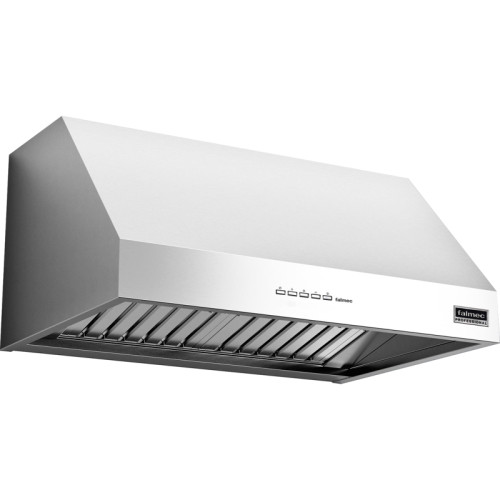 Вытяжка FALMEC ZEUS PRO 120, серия Professional, 120 см, каминная, настенная, электронное/кнопочное управление, светодиодное освещение, 4 скорости, отвод/циркуляция, макс. производительность 950 м3/ч, угольный фильтр в комплекте, возможность работы с внеш