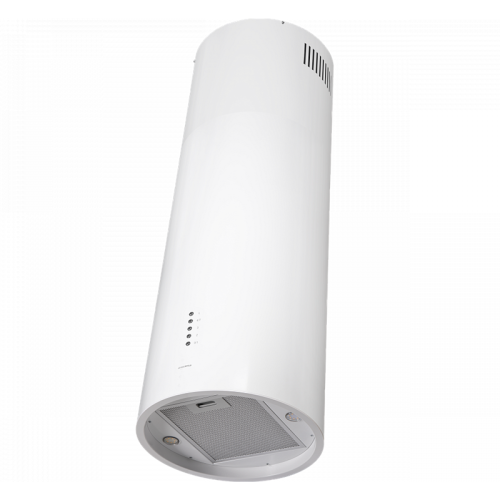 Вытяжка MAUNFELD LEE ISLA 39 WHITE островная вытяжка с потолочным креплением, 1050 м3, кухни до 40м2, 52дБ, LED, электронное управление, в опции угольный фильтр CF172C, белая