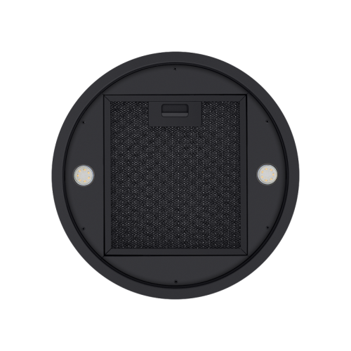 Вытяжка MAUNFELD LEE ISLA 39 BLACK островная вытяжка с потолочным креплением, 1050 м3, кухни до 40м2, 52дБ, LED, электронное управление, в опции угольный фильтр CF172C, черный цвет