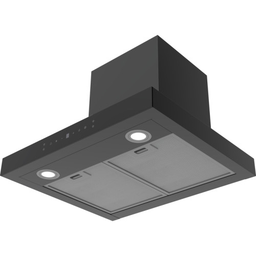 Наклонная вытяжка MIDEA/ MDK/Т-образная вытяжка MIDEA, ширина 60 см, сенсорное управление, производительность 900 м3/ч, LED освещение, 4 скорости цвет черный