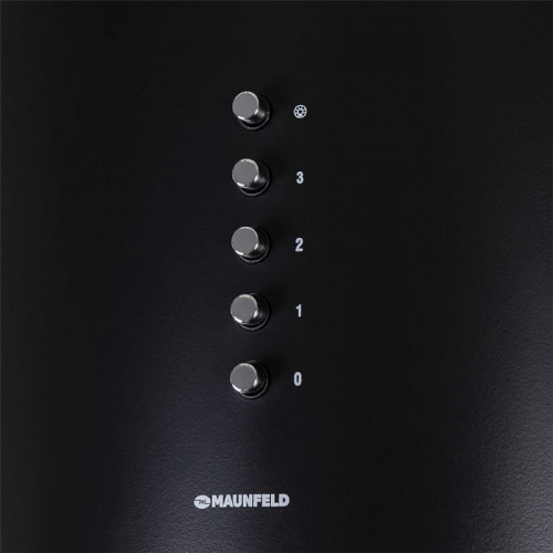 ВЫТЯЖКА MAUNFELD LEE PUSH 39 BLACK/ островная, ширина 380 мм, кнопочное управление, 3 скорости, 1000 м3/ч, 52 дБ, светодиодное LED освещение, черный цвет
