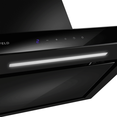 Кухонная вытяжка, Т-образная, потолочная, сенсорное управление, таймер, 1150 м3/ч, уровень шума 54 дБ, цвет черный