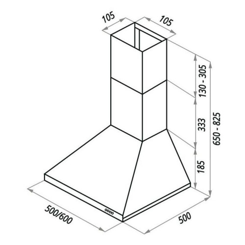 Вытяжка каминная Maunfeld Aire 60 белый управление: кнопочное (1 мотор)