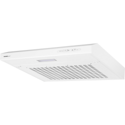 Вытяжка HOMSair HORIZONTAL 50 White/ подвесная, ползунковое управление, 3 скорости, до 12 м2, 45 дБ, светодиодное LED-освещение, угольный фильтр CF152 (H) 1 шт, 420 м3/ч, ШхДхВ: 500х465х80 мм,белый цвет