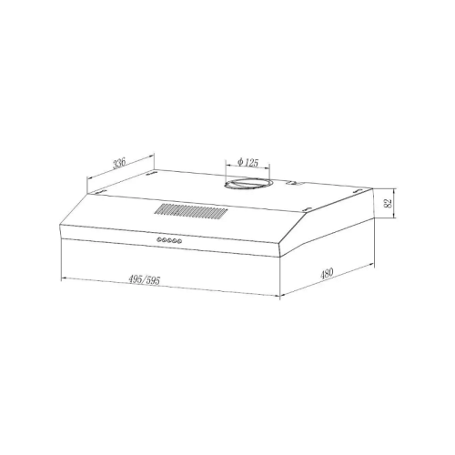 GOOD, Кухонная вытяжка ELIKOR КВ ECO ONE 50 BK черный, 50 см, 400 м3/ч