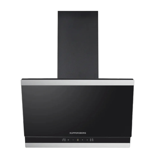 Наклонная вытяжка Kuppersberg/ Наклонная вытяжка Kuppersberg, 60 см, High-Tech, таймер, макс. производительность 850 м3/ч, 3 скорости, обратный клапан, сенсорное управление, дисплей, LED освещение, уровень шума 53 дБ, цвет черный/нержавеющая сталь