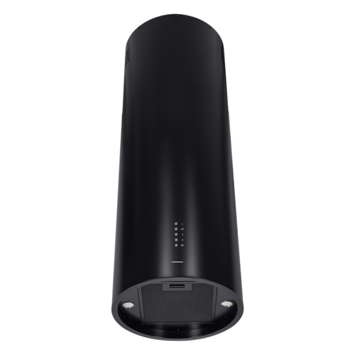 Вытяжка MAUNFELD LEE ISLA 39 BLACK островная вытяжка с потолочным креплением, 1050 м3, кухни до 40м2, 52дБ, LED, электронное управление, в опции угольный фильтр CF172C, черный цвет