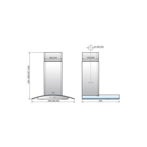 Кухонная вытяжка ELIKOR AMETHYST 90P-650-K3D BLACK/TON